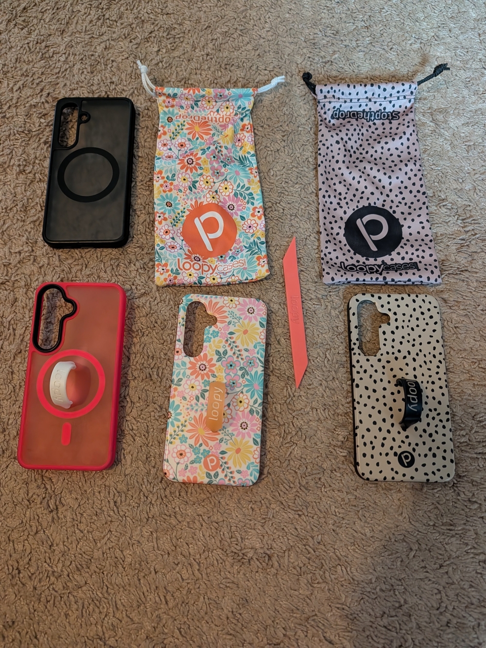 Loopy Case Bundle - Black, Pink, White, Multicolor Floral